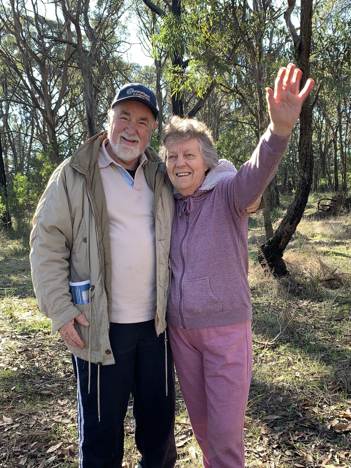 Parks Victoria rangers on the dementia-friendly sensory trail
